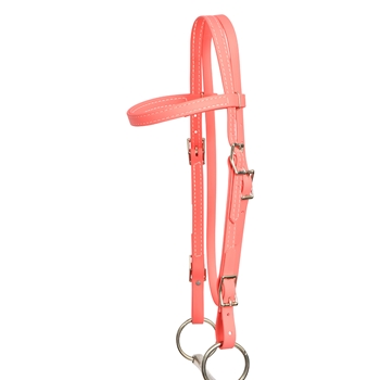 ****PHOTO SAMPLE*** $20 Coral Pink Beta Biothane Western Headstall - Cob Size