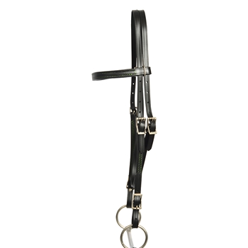 ****PHOTO SAMPLE*** $20 Black Better Than Leather Western Headstall with Lime Green Thread - Horse Size