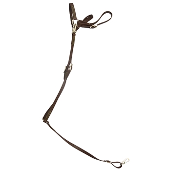 ****PHOTO SAMPLE*** $25 Dark Brown Beta Biothane with Lime Green Thread English Breast Collar - Horse Size