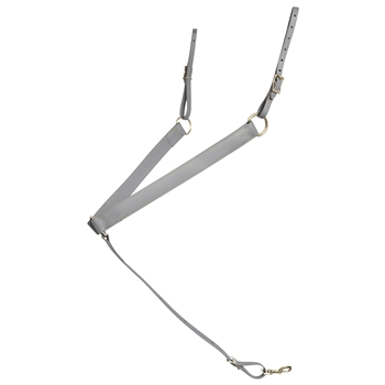 ****PHOTO SAMPLE*** $25 Gray Beta Biothane with Lime Green Thread Western Breast Collar - Horse Size