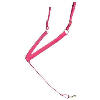 ****PHOTO SAMPLE*** $25 Raspberry/Magenta Pink Beta Biothane with Lime Green Thread Western Breast Collar - Horse Size