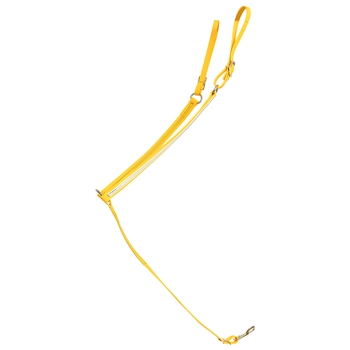 ****PHOTO SAMPLE*** $20 Sunflower Yellow Beta Biothane with White Overlay Western Breast Collar - Horse Size