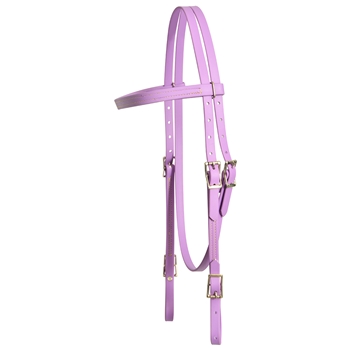 ****PHOTO SAMPLE*** $25 Amethyst/Orchid Beta Biothane with Yellow Thread Western Headstall - Horse Size