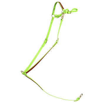 ****PHOTO SAMPLE*** $15 Apple Green Beta Biothane with Burgundy Overlay English Breast Collar - Horse Size