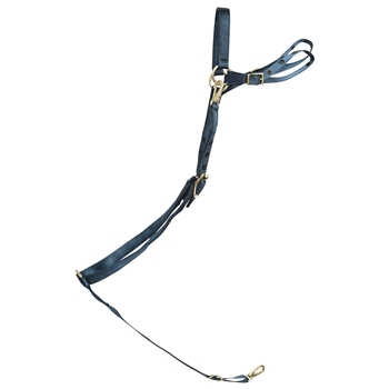 ****PHOTO SAMPLE*** $15 Navy Blue Nylon English Breast Collar - Horse Size