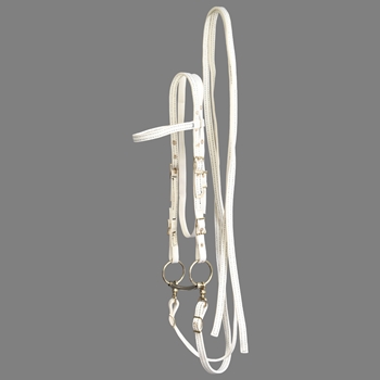 ****PHOTO SAMPLE*** $15 White Nylon Western Bridle and Reins - Horse Size