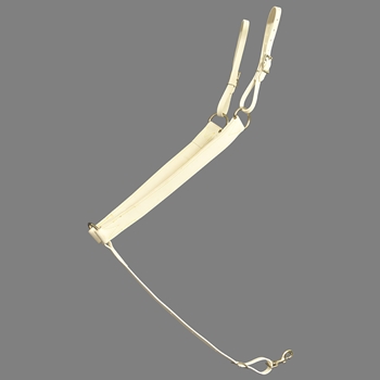****PHOTO SAMPLE*** $25 White Beta Biothane with Yellow Thread Western Breast Collar - Horse Size