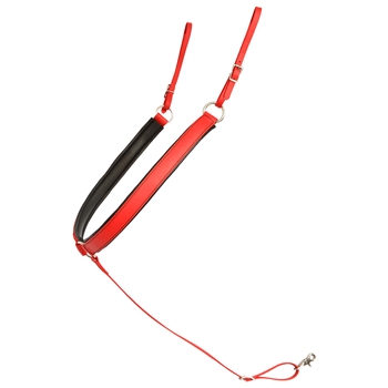 ****PHOTO SAMPLE*** $25 Red Beta Biothane with Neoprene Padding Western Breast Collar - Warmblood/TB/Large Horse/Draft Cross Size