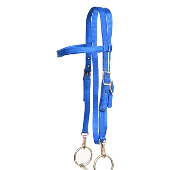 ****PHOTO SAMPLE*** $10 Blue Nylon Western Headstall - Horse Size