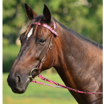 Snap on Browband WESTERN BRIDLE made with CAMOUFLAGE Beta Biothane