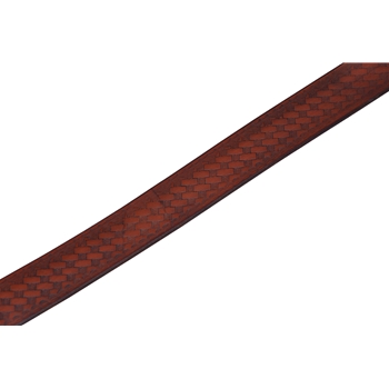 LEATHER BELT with Basket Weave Stamp