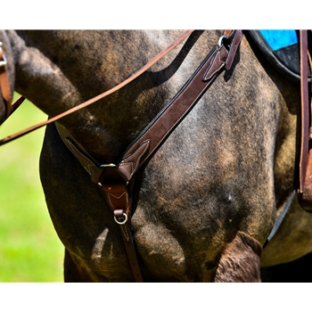 WIDE PLEASURE STYLE Western Breast COllar made from LEATHER