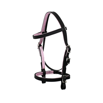 PADDED English CONVERT A BRIDLE made from BETA BIOTHANE with SHINY METALLIC LEATHER Padding