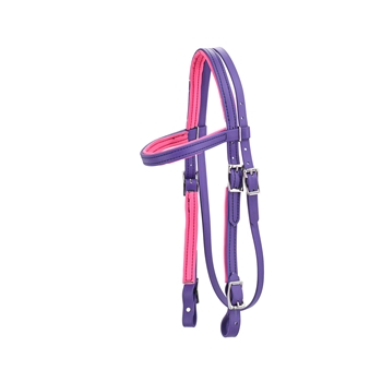 COLOR CUSHION PADDED Western Bridle with Full Browband