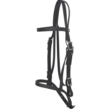 English Bridle with Cavesson Made From Beta Biothane with Neoprene Padding - Two Horse Tack