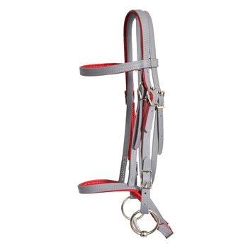 English Bridle with Cavesson Made From Beta Biothane with No-Rub Padding - Two Horse Tack