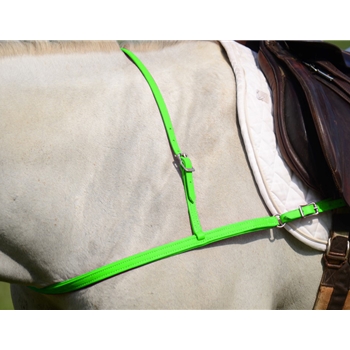 LIME GREEN JUMPING ENGLISH BREAST COLLAR made from BETA BIOTHANE 