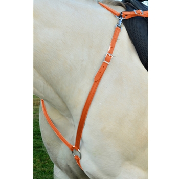 ORANGE ENGLISH BREAST COLLAR made from BETA BIOTHANE (Solid Colored)