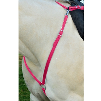 PINK ENGLISH BREAST COLLAR made from BETA BIOTHANE (Solid Colored)