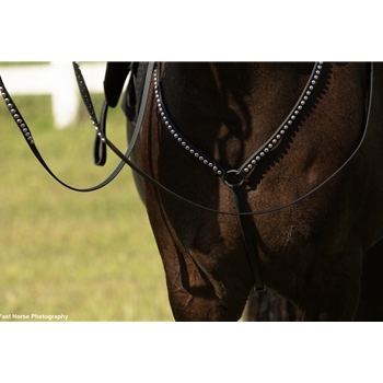 ENGLISH BREAST COLLAR made from BETA BIOTHANE with SILVER SPOTS