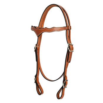 WI Horseman`s Tack Kopfstück m Blumen Zaum Westerntrense braun
