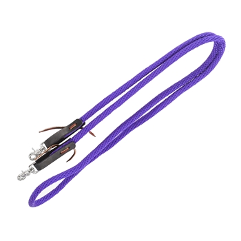 Purple Soft Cotton Rope Horse Riding Reins - Two Horse Tack