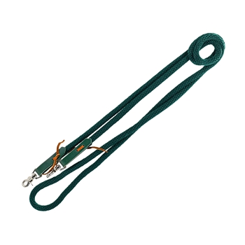 Hunter Green Soft Cotton Rope Horse Riding Reins - Two Horse Tack