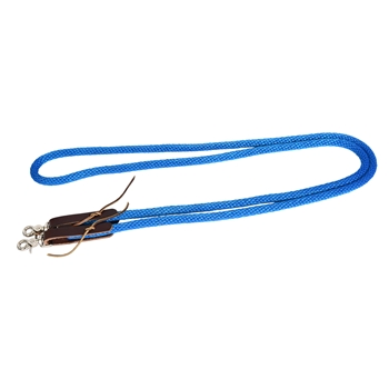 LIGHT BLUE Soft Cotton Rope Horse Riding Reins - Two Horse Tack