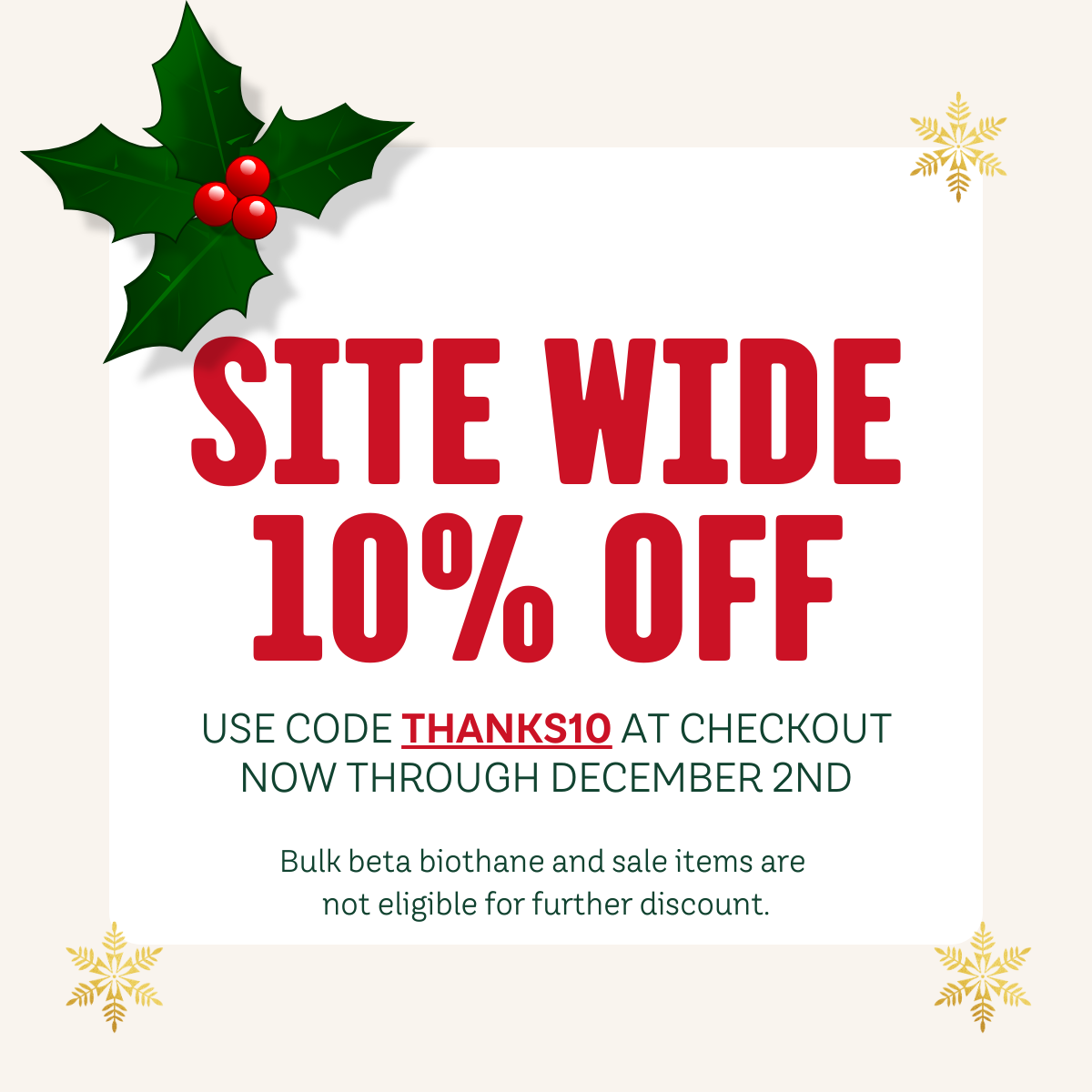 Sitewide 10% Off